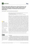 Research paper thumbnail of Dietary Intervention Effectiveness, Clinical Outcomes and Nutrient and Salicylate Intakes in Older Adults Living in Long-Term Care Homes: The Results from the Senior’s Plate Project