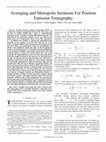 Research paper thumbnail of Averaging and Metropolis Iterations For Positron Emission Tomography