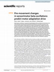 Research paper thumbnail of Pre-movement changes in sensorimotor beta oscillations predict motor adaptation drive