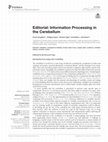 Research paper thumbnail of Editorial: Information Processing in the Cerebellum