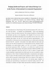 Research paper thumbnail of Bridging intellectual property and cultural heritage law in the practice of international governmental organisations