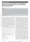 Research paper thumbnail of The Form and Vertical Distribution of Soil Nitrogen as Affected by Forage Radish Cover Crop and Residual Side-Dressed N fertilizer