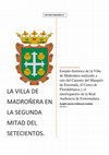 Research paper thumbnail of La Villa de Madroñera en la segunda mitad del Setecientos.