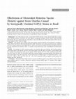 Research paper thumbnail of Effectiveness of Monovalent Rotavirus Vaccine (Rotarix) against Severe Diarrhea Caused by Serotypically Unrelated G2P[4] Strains in Brazil