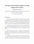 Research paper thumbnail of The Impact of Social Media on English as a Foreign Language (EFL) Learners