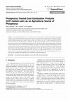 Research paper thumbnail of Phosphorus Treated Coal Combustion Products (CCP–bottom ash) as an Agricultural Source of Phosphorus