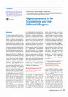 Research paper thumbnail of Negativsymptome in der Schizophrenie und ihre Differenzialdiagnose