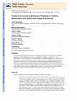 Research paper thumbnail of Family Environment and Behavior Problems in Children, Adolescents, and Adults with Fragile X Syndrome