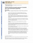 Research paper thumbnail of Teaching requesting and rejecting sequences: An important step in early communication programming