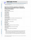 Research paper thumbnail of Risk factors for self-injury, aggression, and stereotyped behavior among young children at risk for intellectual and developmental disabilities