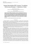 Research paper thumbnail of Iranian Intermediate EFL Learners' Vocabulary Inferencing Strategies: A Qualitative Study