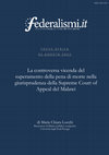 Research paper thumbnail of La controversa vicenda del superamento della pena di morte  nella giurisprudenza della Supreme Court of Appeal del Malawi