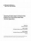 Research paper thumbnail of Assessing the Early Impact of School of One:: Evidence from Three School-Wide Pilots