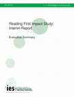 Research paper thumbnail of Reading First Impact Study: Interim Report. Executive Summary. NCEE 2008-4019