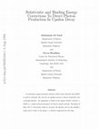 Research paper thumbnail of Relativistic and binding energy corrections to direct photon production in ϒ decay