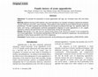 Research paper thumbnail of Family history of acute appendicitis