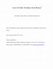 Research paper thumbnail of Laws for Sale: Evidence from Russia