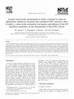 Research paper thumbnail of Acoustic microscopy measurement of elastic constants by using an optimization method on measured and calculated SAW velocities: effect of initial cij values on the calculation convergence and influence of the LFI transducer parameters on the determination of the SAW velocity