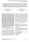 Research paper thumbnail of Rancangan Penjadwalan Produksi Seragam Sekolah Menggunakan Metode Nawas, Enscore, dan Ham pada Perusahaan Konveksi Seragam Sekolah CBSA