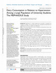 Research paper thumbnail of Dairy Consumption in Relation to Hypertension Among a Large Population of University Students: The MEPHASOUS Study