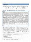 Research paper thumbnail of The Psychometric Properties of the Persian Version of the Contamination Cognition Scale (CCS)