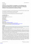 Research paper thumbnail of Influence of the COVID-19 Lockdown on the Physical and Psychosocial Well-being and Work Productivity of Remote Workers: Cross-sectional Correlational Study