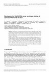 Research paper thumbnail of Development of the ELISSA array: prototype testing at Laboratori Nazionali del Sud