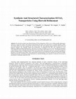 Research paper thumbnail of Synthesis and structural characterization of FeS2 nanoparticles using rietveld refinement