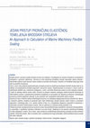 Research paper thumbnail of An Approach to Calculation of Marine Machinery Flexible Seating