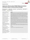 Research paper thumbnail of Taphonomic inferences about Middle Pleistocene hominins: The human cranium of Gruta da Aroeira (Portugal)