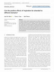 Research paper thumbnail of Can the positive effects of inspiration be extended to different domains?