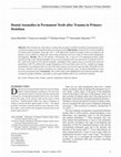 Research paper thumbnail of Dental Anomalies in Permanent Teeth after Trauma in Primary Dentition