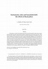 Research paper thumbnail of Instruments, rules, and household debt: the effects of fiscal policy