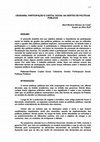 Research paper thumbnail of Cidadania, participação e capital social na gestão de políticas públicas