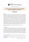 Research paper thumbnail of A content analysis of graduate research on English preparatory programs at universities