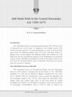 Research paper thumbnail of Adil Shahi Hold in the Coastal Karnataka A. D. 1500-1675