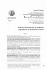 Research paper thumbnail of Historical determinants of the British separateness in the context of Brexit