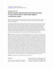 Research paper thumbnail of Socio-economic determinants of prenatal anaemia in rural communities of South-West Nigeria: a preliminary report