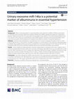 Research paper thumbnail of Urinary exosome miR-146a is a potential marker of albuminuria in essential hypertension