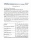 Research paper thumbnail of The Effect of an Educational Intervention on COVID-19 Awareness, Preventive Behaviors, and Risk Perceptions among Secondary School Students