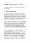 Research paper thumbnail of Recepción crítica a Juan de Valdés