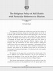 Research paper thumbnail of The Religious Policy of Adil Shahis with Particular Reference to Shiaism