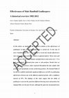 Research paper thumbnail of Effectiveness of Male Handball Goalkeepers: A historical overview 1982-2012