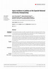 Research paper thumbnail of Injury incidence in judokas at the Spanish National University Championship