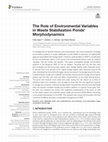 Research paper thumbnail of The Role of Environmental Variables in Waste Stabilization Ponds' Morphodynamics