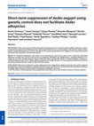 Research paper thumbnail of Short‐term suppression of Aedes aegypti using genetic control does not facilitate Aedes albopictus