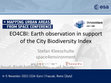 Research paper thumbnail of Earth Observation in Support of the City Biodiversity Index