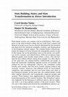 Research paper thumbnail of State Building, States, and State Transformation in Africa: Introduction