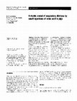 Research paper thumbnail of A stable model of respiratory distress by small injections of oleic acid in pigs