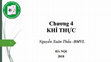 Research paper thumbnail of Chương 4 KHÍ THỰC